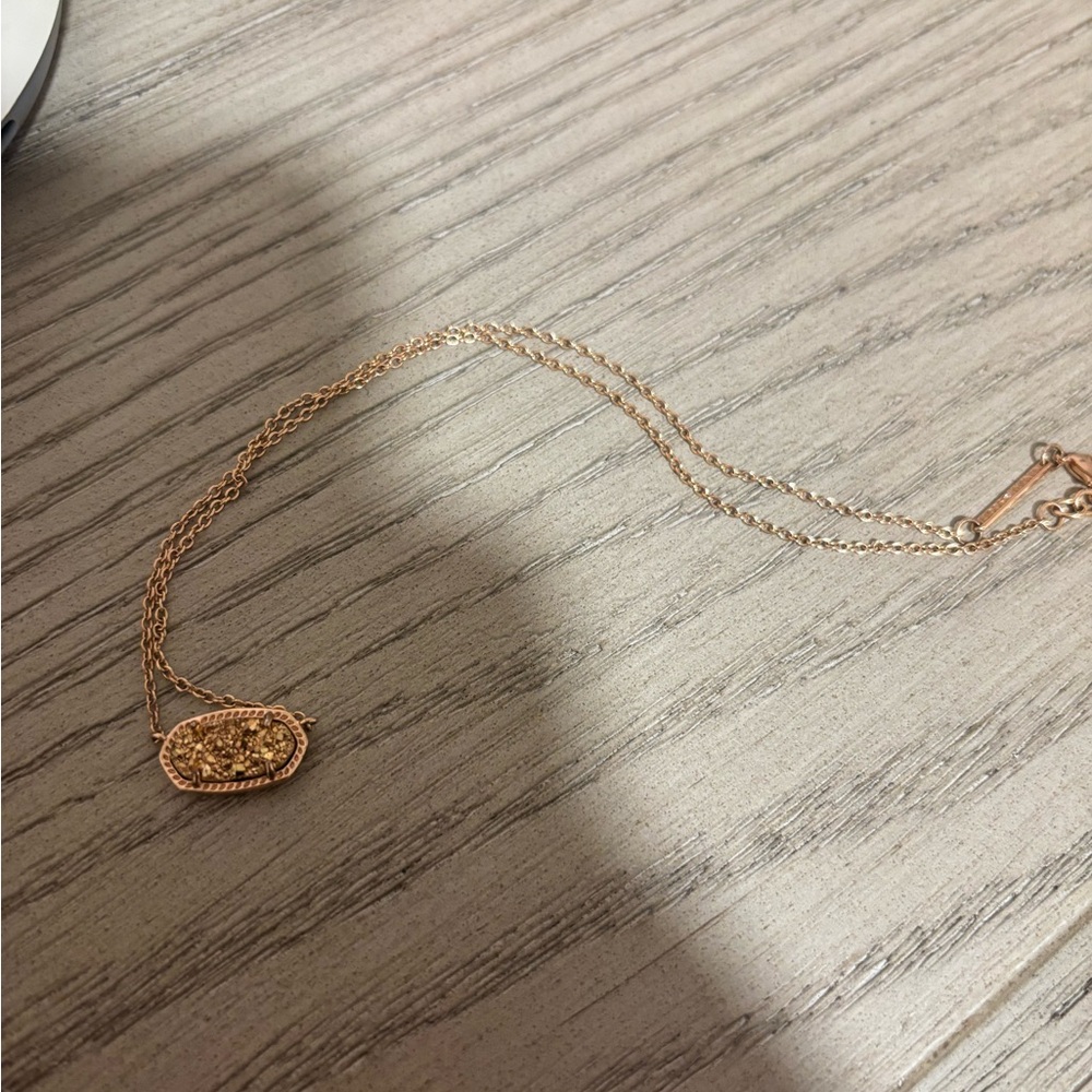 Kendra Scott Rose Gold Necklace and Matching Ring . Selling as a set